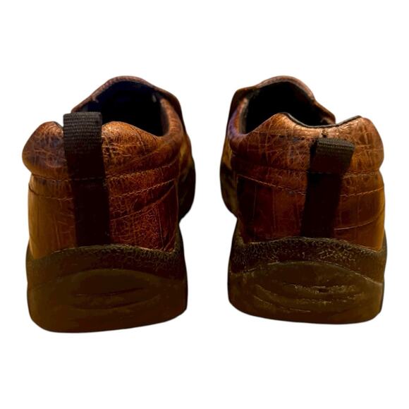 Roper Men's Brown Leather Slip On Casual Loafers Shoes Size 10 Alligator Print - Picture 3 of 8